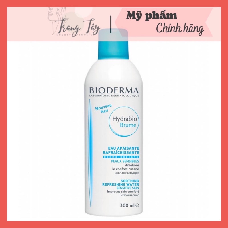 Xịt khoáng bioderma Hydrabio Brume 300ml pháp | WebRaoVat - webraovat.net.vn