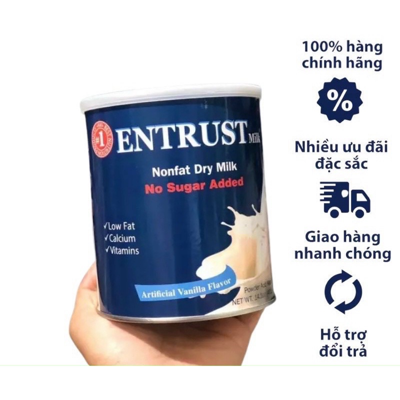 sữa Entrust dành cho người tiểu đường của Mỹ 400g