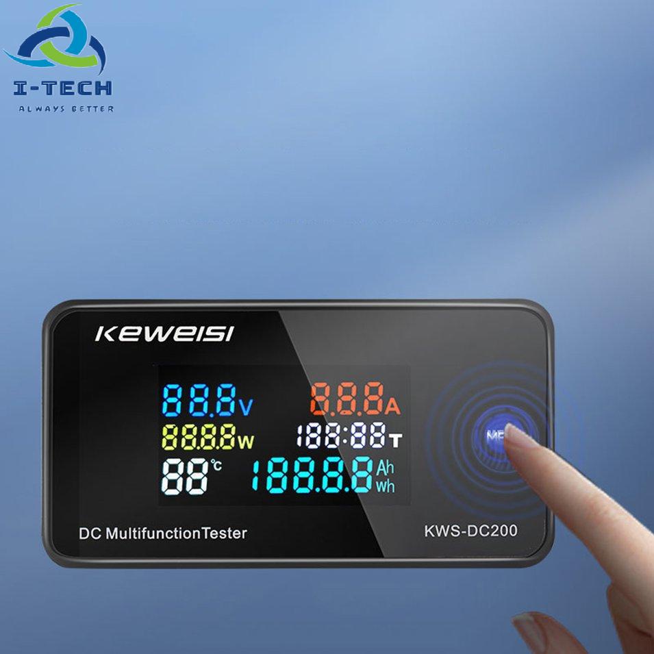 ⚡Khuyến mại⚡DC 0-200V Voltmeter Ammeter KWS Power Energy Meter LED Digital DC Wattmeter Electric Meter With Reset Function
