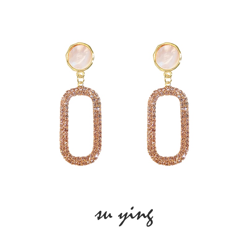 Bông Tai Dáng Dài Mạ Vàng Bạc 925 Đính Đá Opal 18K Thời Trang Dành Cho Nữ