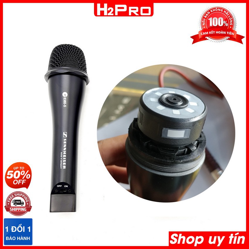 Micro karaoke cao cấp Sennheiser e838II-S hát hay, âm chuẩn, chống hú, micro karaoke có dây cao cấp dây dài 6m