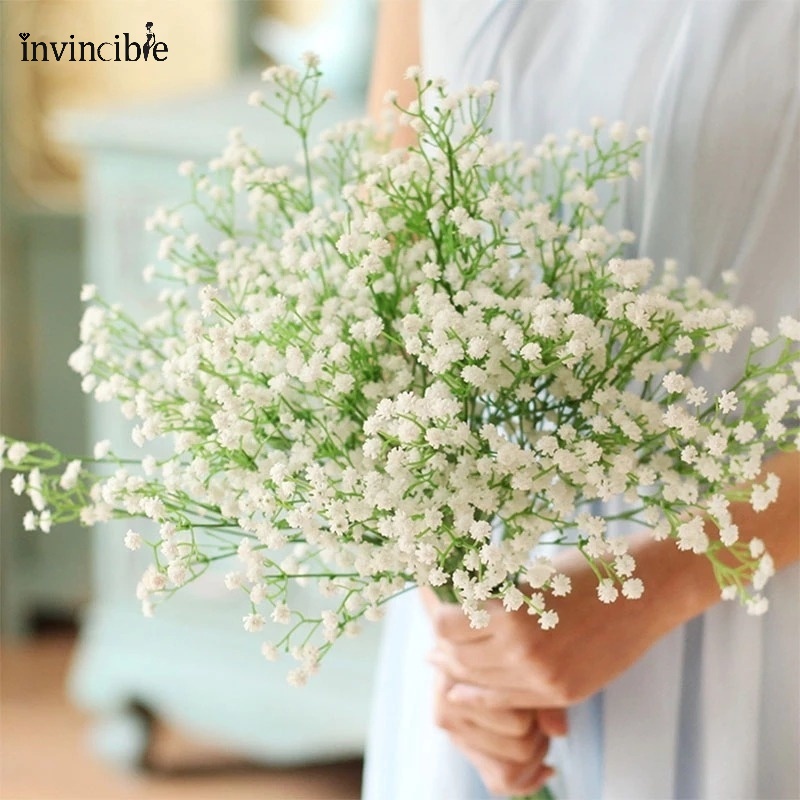 Bó Hoa Gypsophila Giả Bằng Nhựa Màu Trắng Trang Trí Nhà Cửa/ Tiệc Cưới DIY