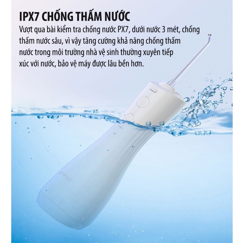 Máy tăm nước XIAOMI công suất lớn, cầm tay, chống thấm nước X7, dung tích 250ml ENPULY ML8- ACSTORE