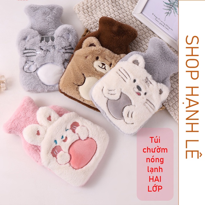 Túi chườm nóng lạnh 2 lớp xinh xắn có thể chườm tay chườm nóng giảm đau bụng kinh, chườm lạnh giảm sưng viêm