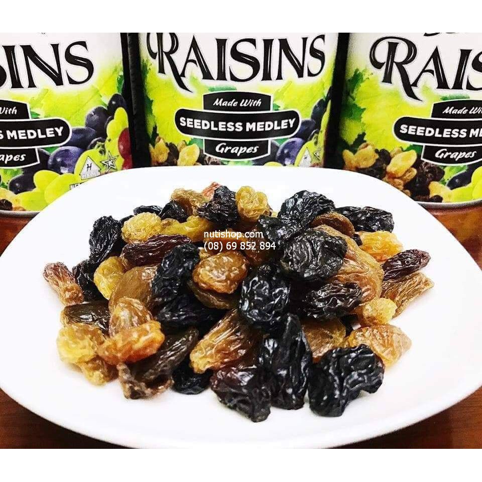 [Mã GRO0202 hoàn 8% đơn 300K] Nho Khô Mỹ Raisin Sunview không hạt vị thập cẩm 425g