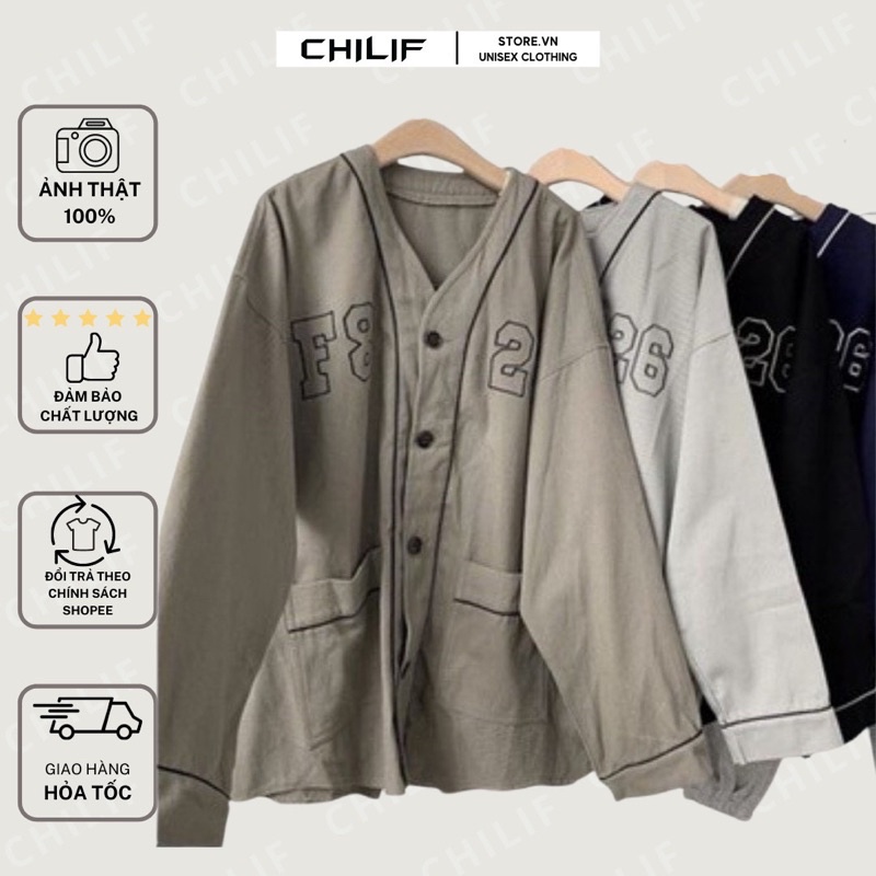 Áo Khoác CARDIGAN F4-26 ♥ bo viền chất nỉ dày dặn form Unisex Nam/Nữ cực đẹp vải xịn đỉnh (Video +Ảnh 100% CHiLif)