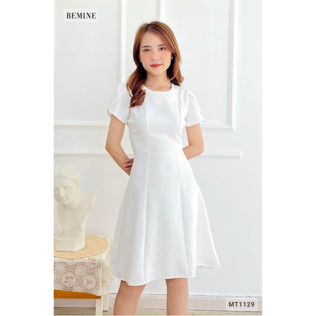 Đầm cổ Vich tay búp BEMINE MT1129TRANG | BigBuy360 - bigbuy360.vn