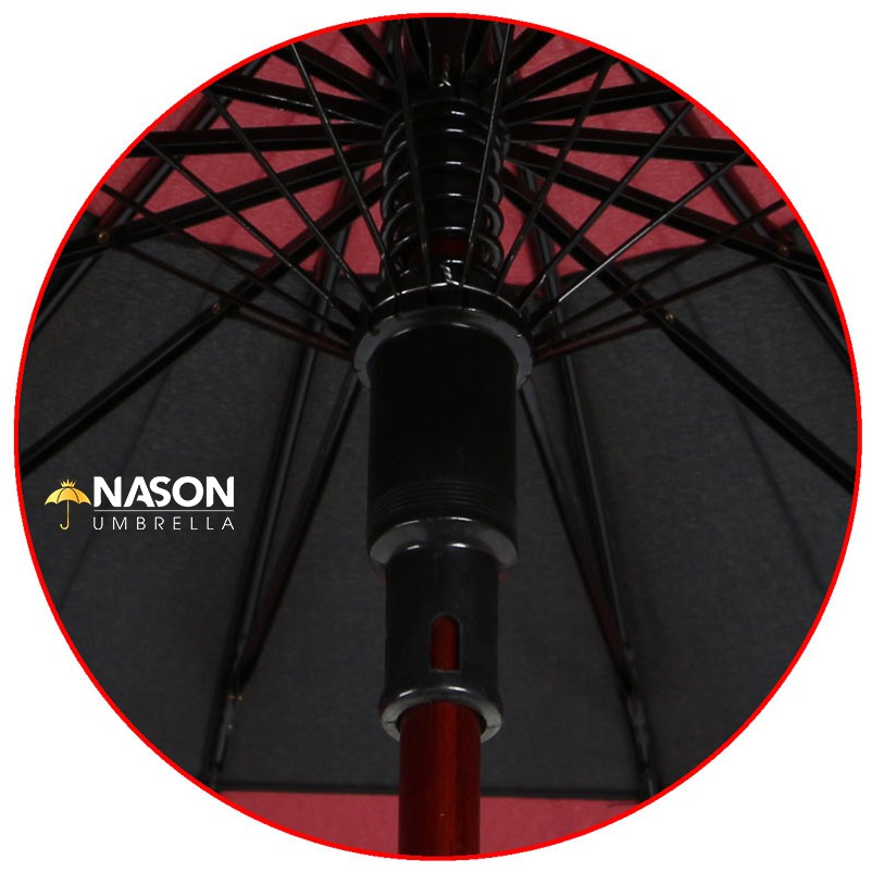 Ô thẳng lịch lãm Nason Umbrella Gentle-M2 16 nan tay cầm gỗ dạng móc câu Vải siêu chống thấm nước