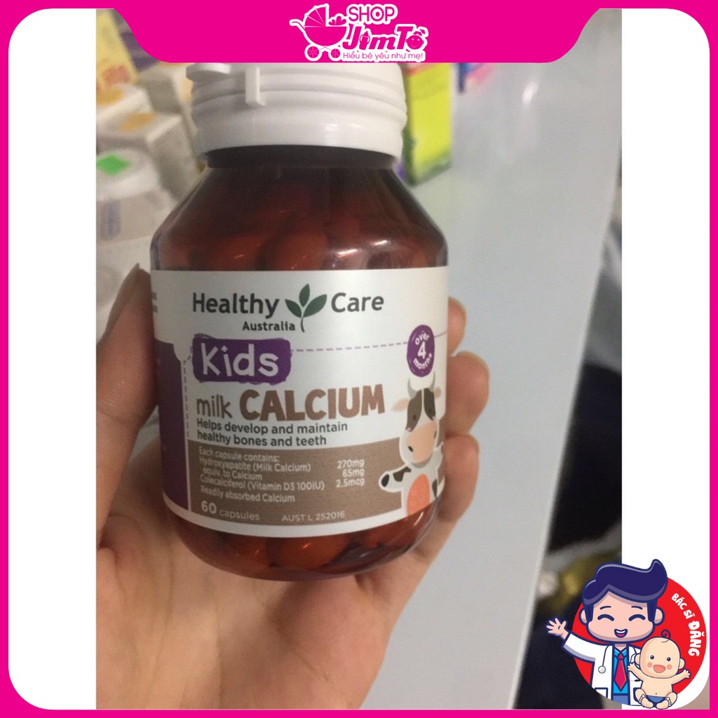 Viên Uống Calcium Milk Healthy Care Bổ Sung Cãni giúp Xương, Răng Phát Triển Khoẻ Mạnh Hộp 60 Viên