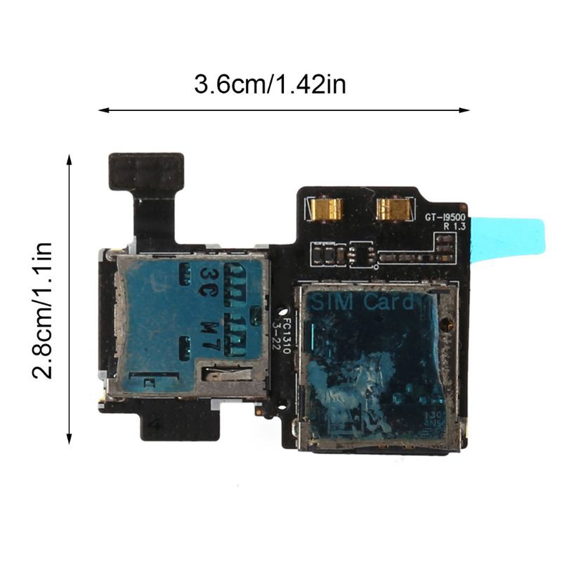 Bo mạch ổ SIM và ổ thẻ nhớ Micro SD dành cho Samsung Galaxy S4 i9500
