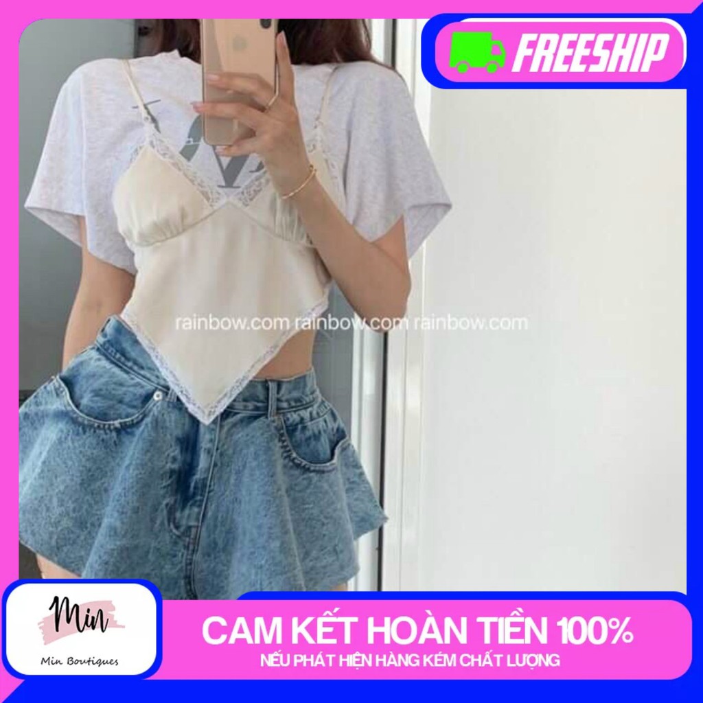 Quần short jean xoè - Quần jean nữ