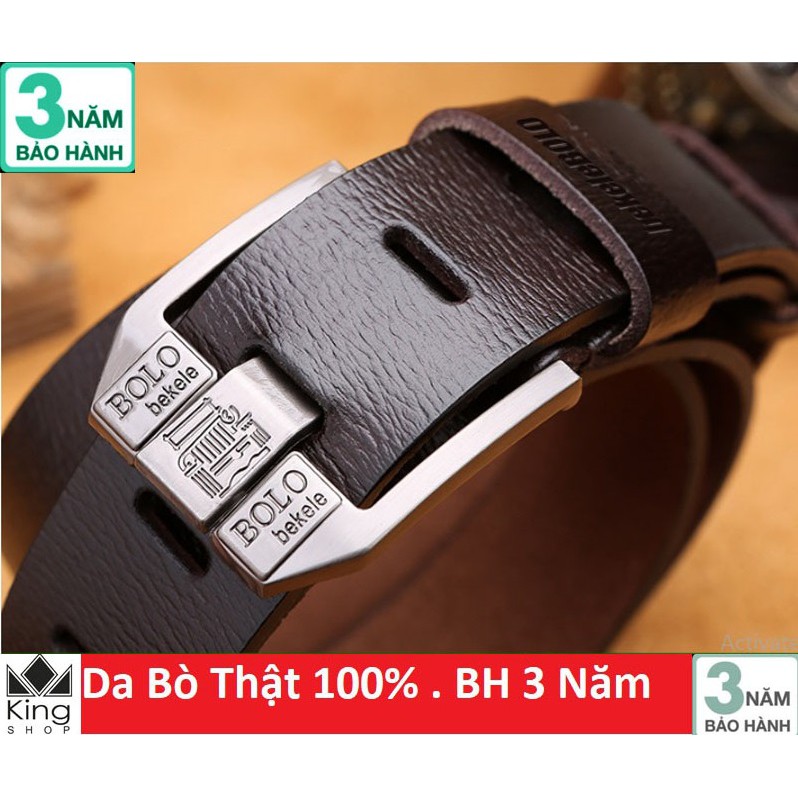 Thắt lưng dây nịt nam da bò THẬT 100% . Đồ Da Kingshop Bảo hành 3 năm