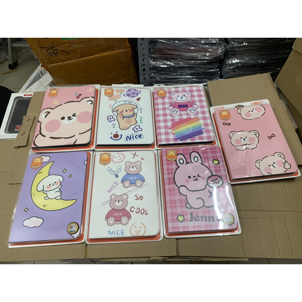 Bao da ốp 2 mặt máy tính bảng hình cute cho ipad 10  9.7 2021 2018 mini 1 2 3 4 5 6 7 8 9 Air 10.2 10.5 10.9 GEN 10 2022
