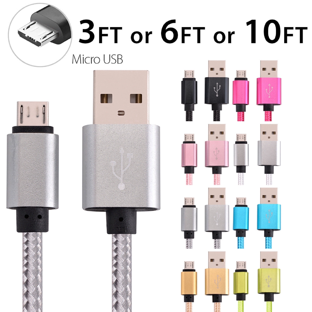 Cáp sạc nhanh Micro USB 3.1 dây bện