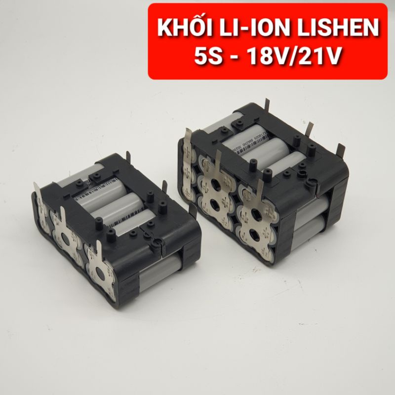 KHỐI PIN Lishen - 5S-18V/21v - 5.000mah Xả 30A