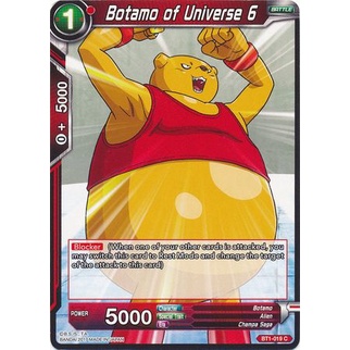 Thẻ bài Dragonball - TCG - Botamo of Universe 6 / BT1-019'