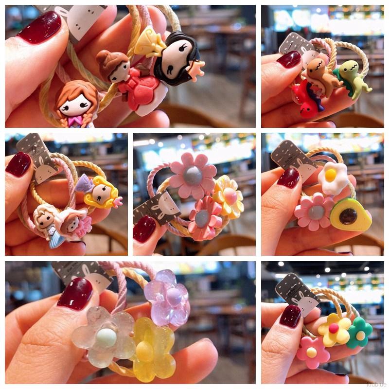 Dây Buộc Tóc Đính Hoa Và Trái Cây Cho Bé Gái