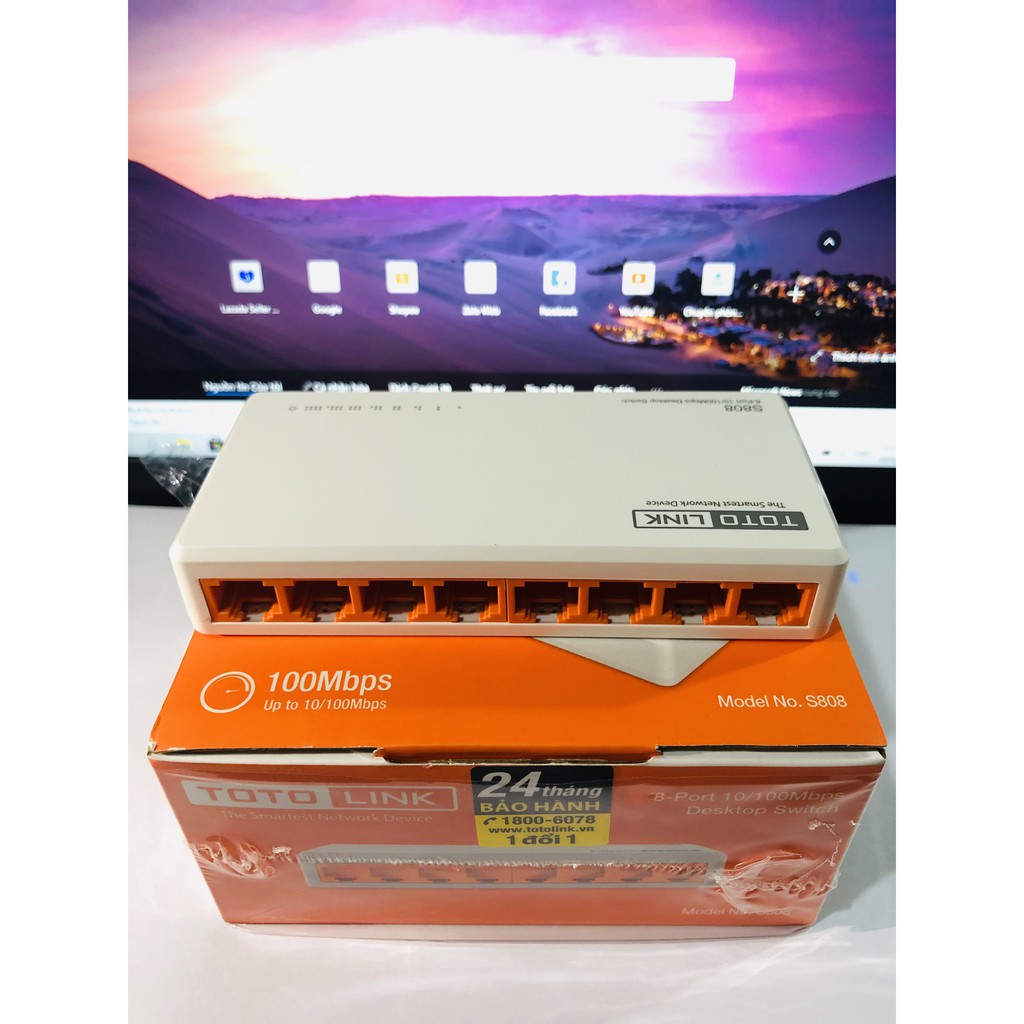 Bộ Chia Mạng 8 Cổng 10/100Mbps TOTOLINK S808