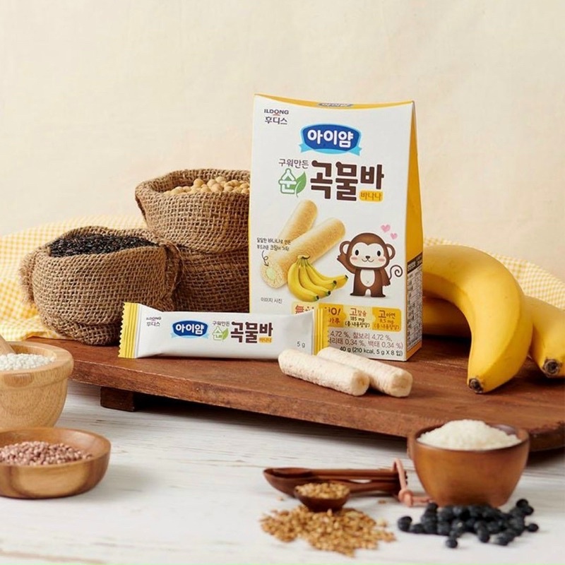 Bánh ống ngũ cốc nhân kem ildong Hàn Quốc cho bé từ 9tháng - Bituti Shop