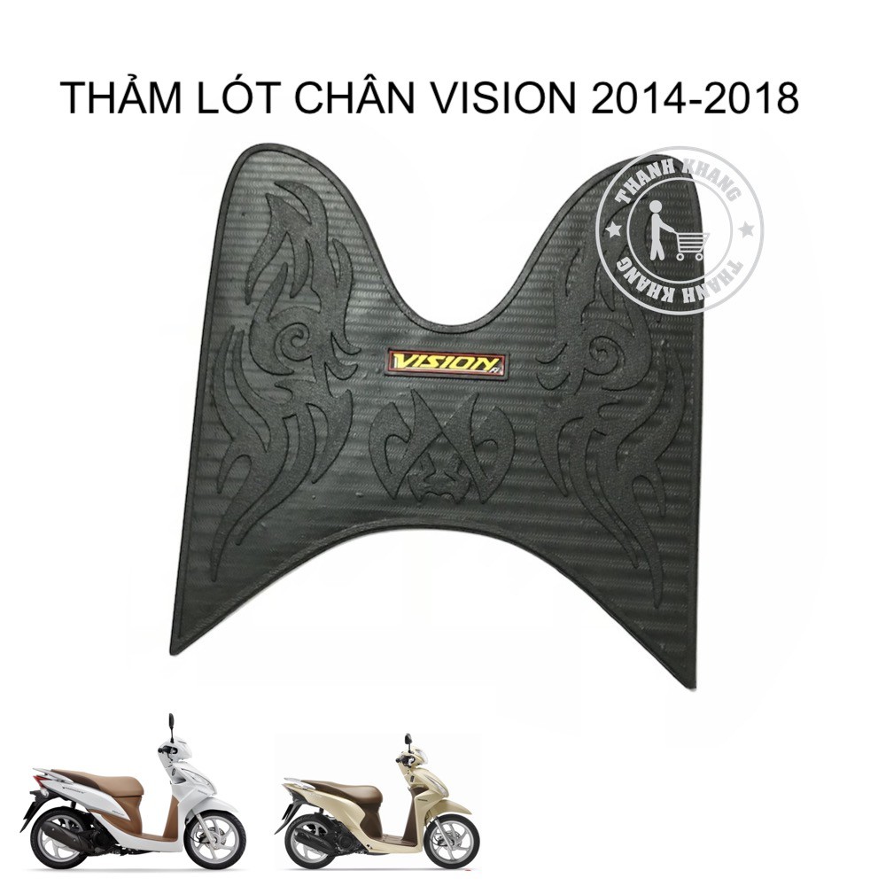 Thảm lót chân cao su cho xe Vision (2014-2018) Thanh Khang 006001000 (Đen)