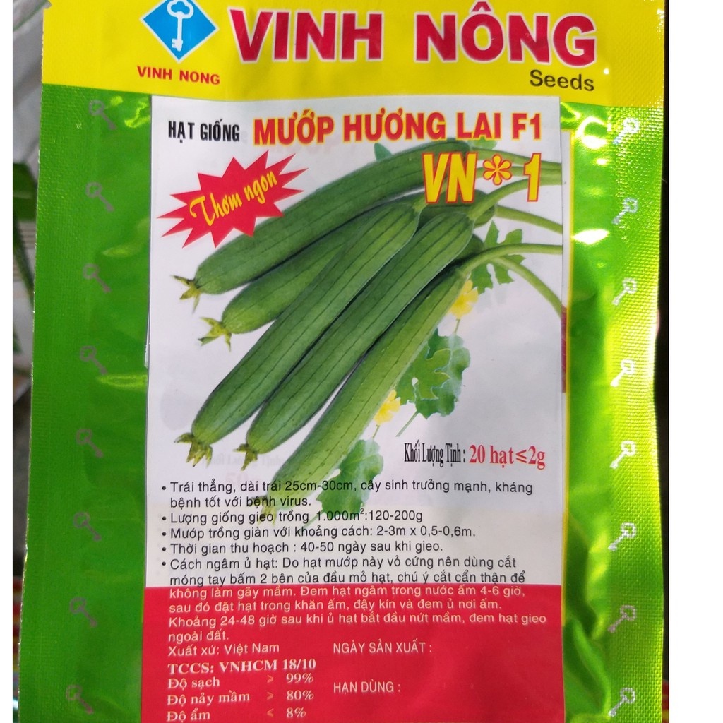 Hạt Giống Mướp Hương Lai F1 ( gói 20 hạt)