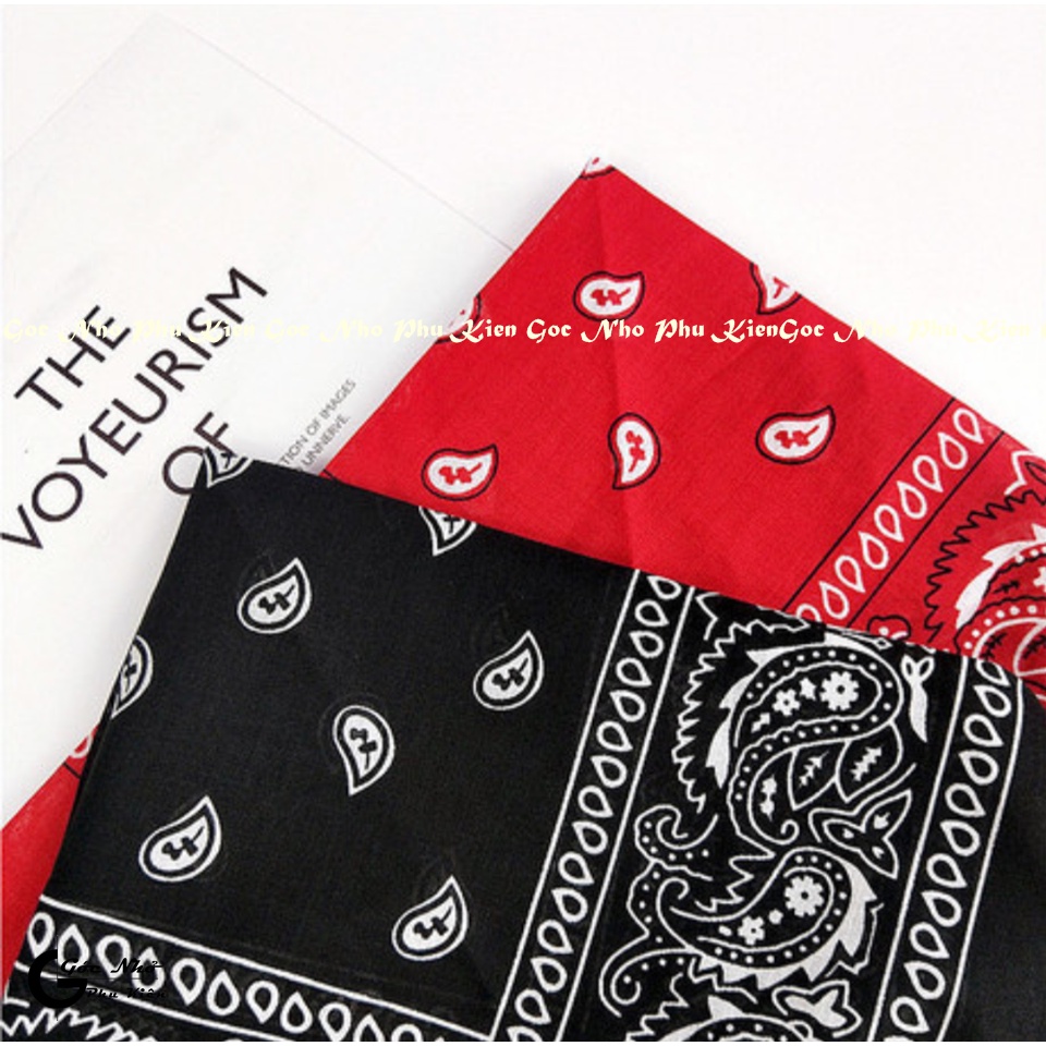 Khăn bandana, khăn turban nam nữ cotton 100% l1, khăn buộc đầu 55x55cm