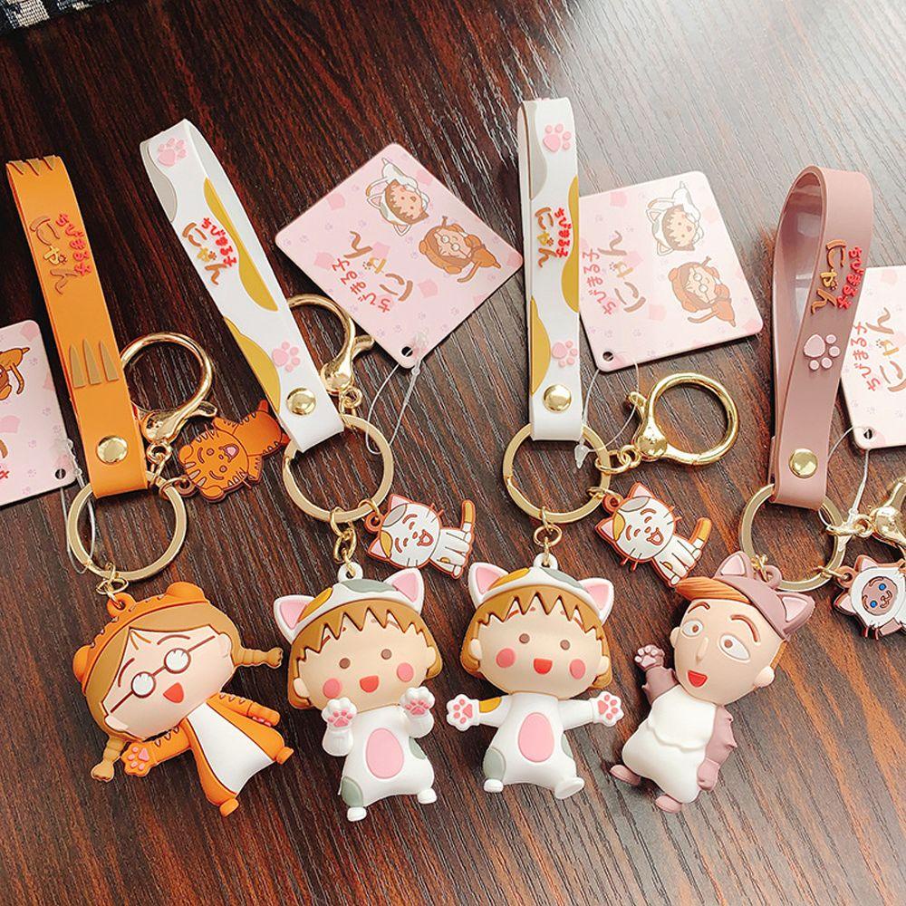LANFY Móc Khóa Hình Búp Bê Maruko-Chan Dễ Thương