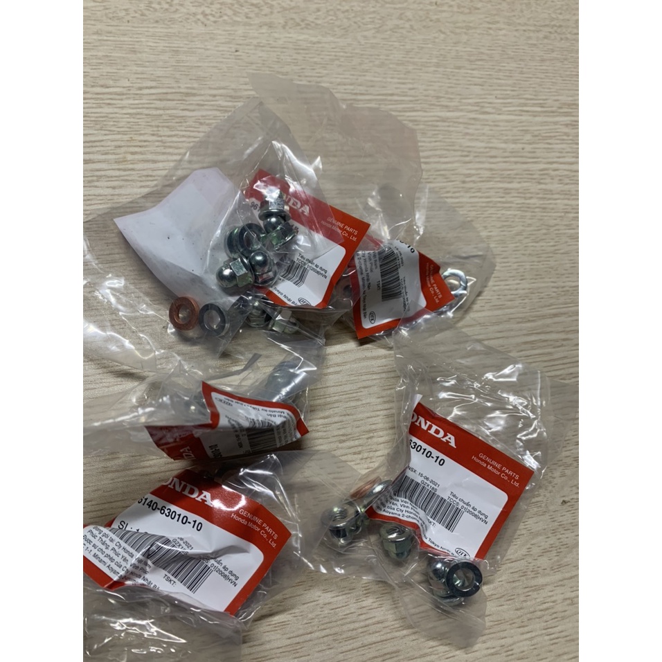 Bộ ốc mũ đầu bò ALONGTOOL xe Dream, Wave Hon.da ( bộ đủ 8 chi tiết_