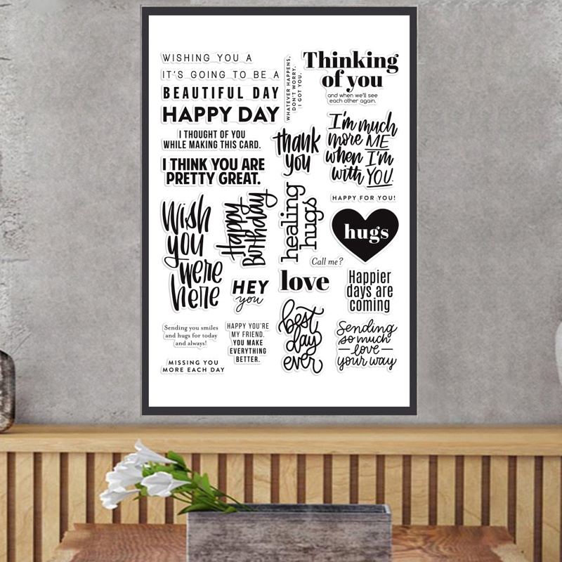 Con Dấu Silicon Trong Suốt Hình Chữ Cái Alphabet Dùng Để Trang Trí Thiệp Cưới / Giáng Sinh