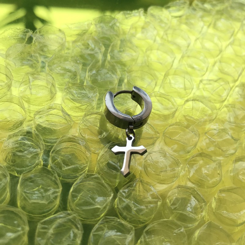 Khuyên tai hình chữ thập phong cách Hàn Quốc cá tính