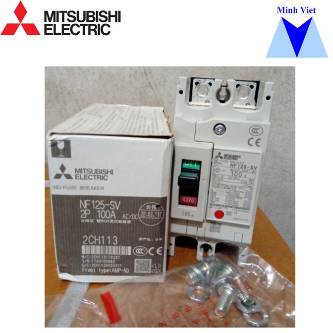 Aptomat Mitsubishi MCCB NF125-CV 2P 80A / NF125-CW 2P 63A / NF125-SV 2P 100A / NF125-SV 3P 63A / NF160-SW 4P 160A