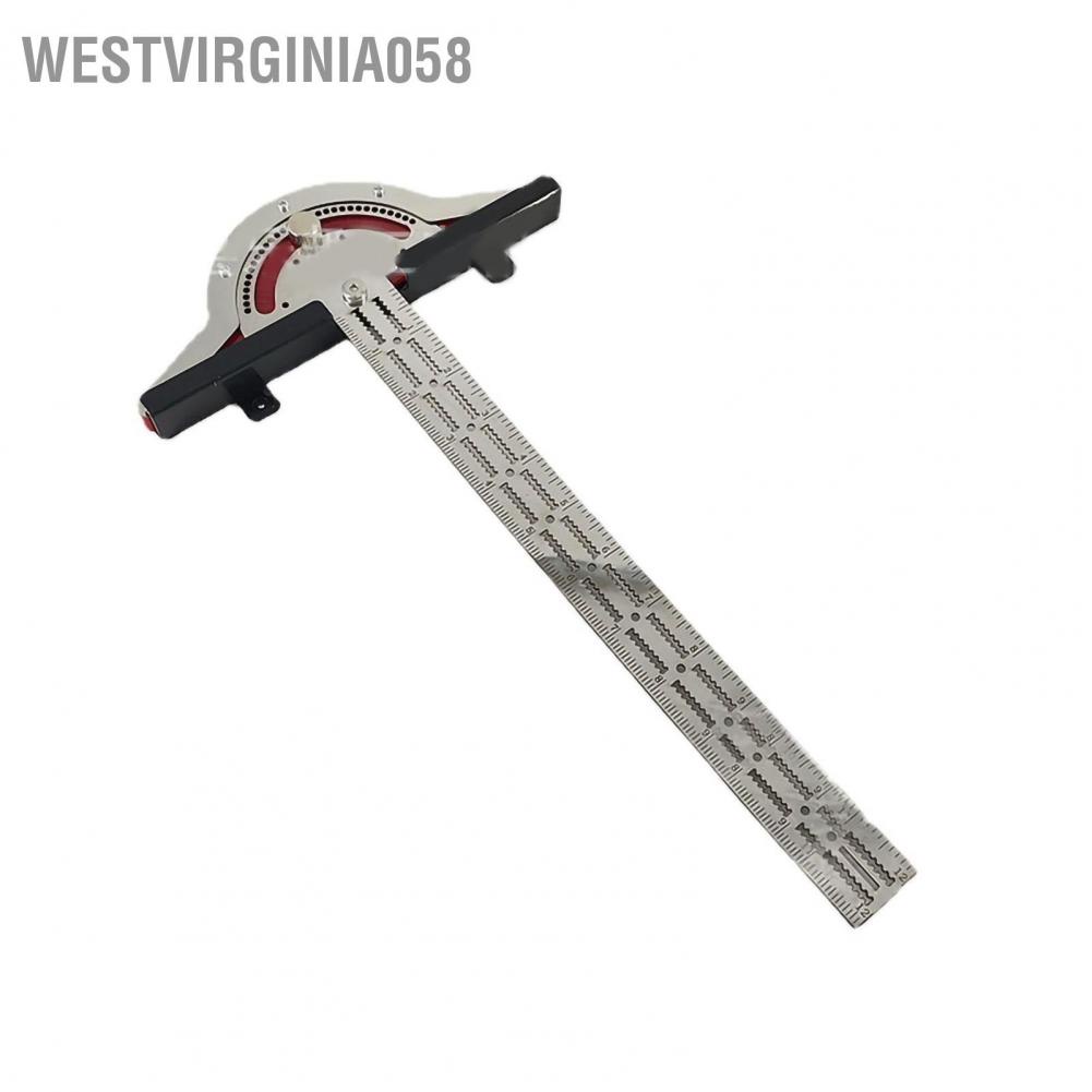 Westvirginia058 Chế biến gỗ Cạnh thước Thước đo góc Máy tìm T Công cụ bằng thép không gỉ