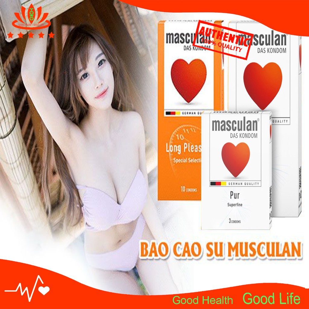 [Dùng Là Phê] Bao Cao Su Masculan Long 5 in 1 - Gân Gai Kéo Dài Thời Gian Quan Hệ (hộp 3 Bao 10 Bao ) Yoko Pharma