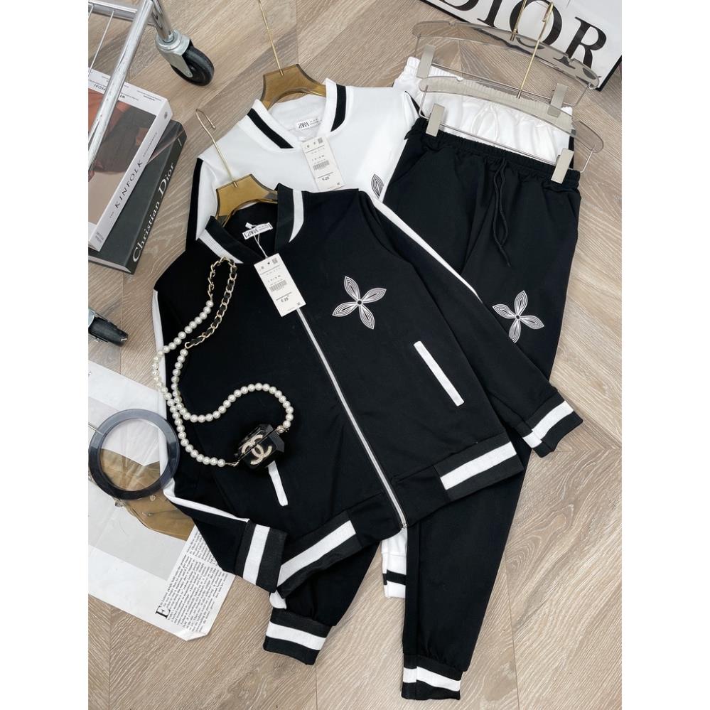 [ 𝐅𝐑𝐄𝐄 𝐒𝐇𝐈𝐏 ] SÉT BỘ THỂ THAO BOMER KHÓA SIÊU ĐẸP THÊU HÌNH BÔNG HOA