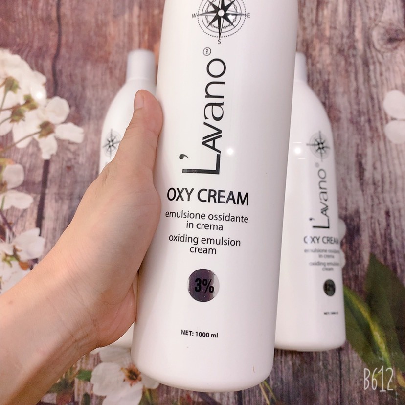 Oxy trợ nhuộm Lavano dùng để pha vào màu nhuộm, tẩy 1000ml dùng cho salon, tại nhà, mùi thơm, mềm