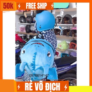 Balo rồng răng sún cute đựng vừa mũ fullface hàng VNXK vải nhung