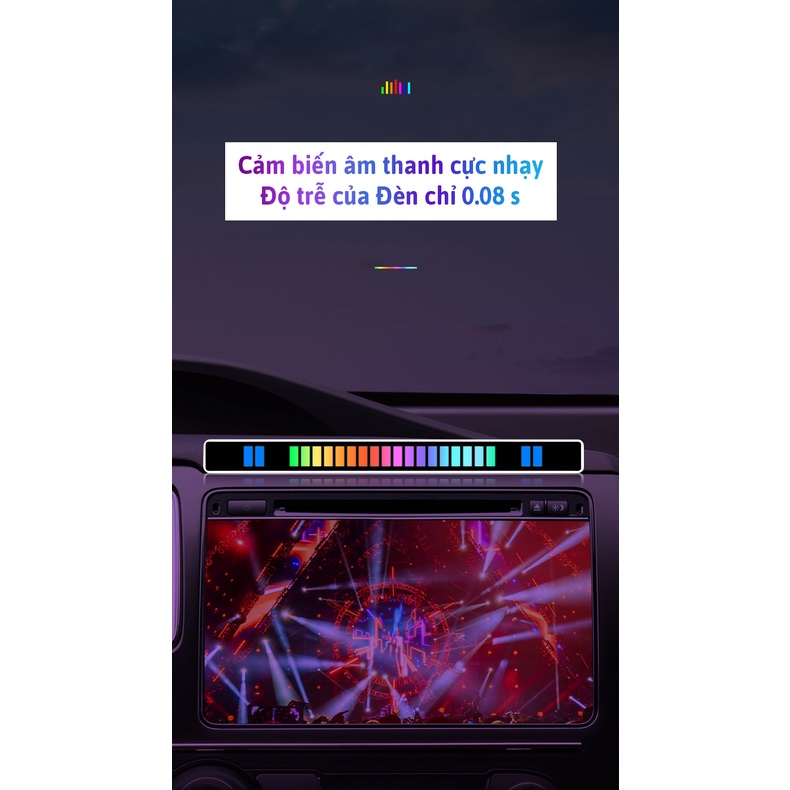 Đèn Led Cảm Biến Nháy Theo Nhạc | Đèn RGB Sạc Tích Điện Trang Trí Bàn Làm Việc, Gaming Nhiều Chế Độ Sáng