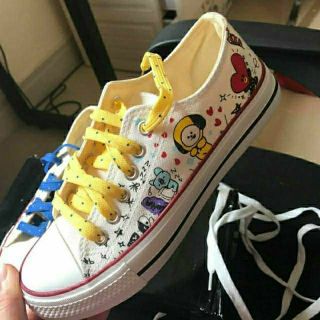 Giày Ulzzang BTS trắg thấp cổ - cao cấp siêu hịn, MUA 1 ĐƯỢC 5 ❣️