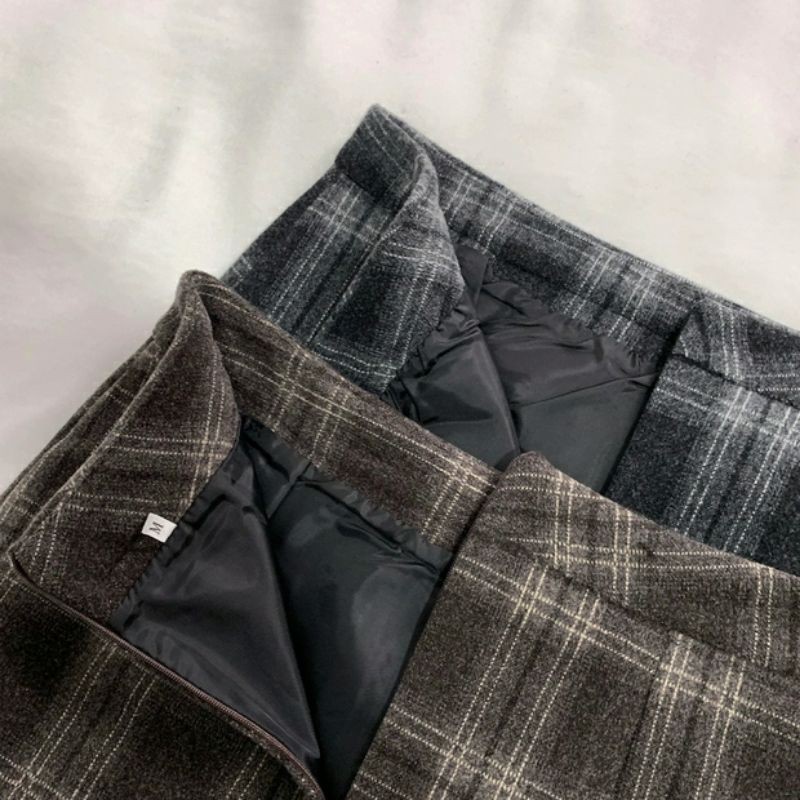 CHÂN VÁY dạ kẻ mới
