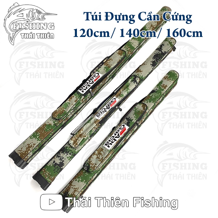 Túi Đựng Cần Câu Cá, Bao Cần Cứng Abu Camou Vân Lính Rằn Ri Cao Cấp Siêu Bền 120cm, 140cm, 160cm