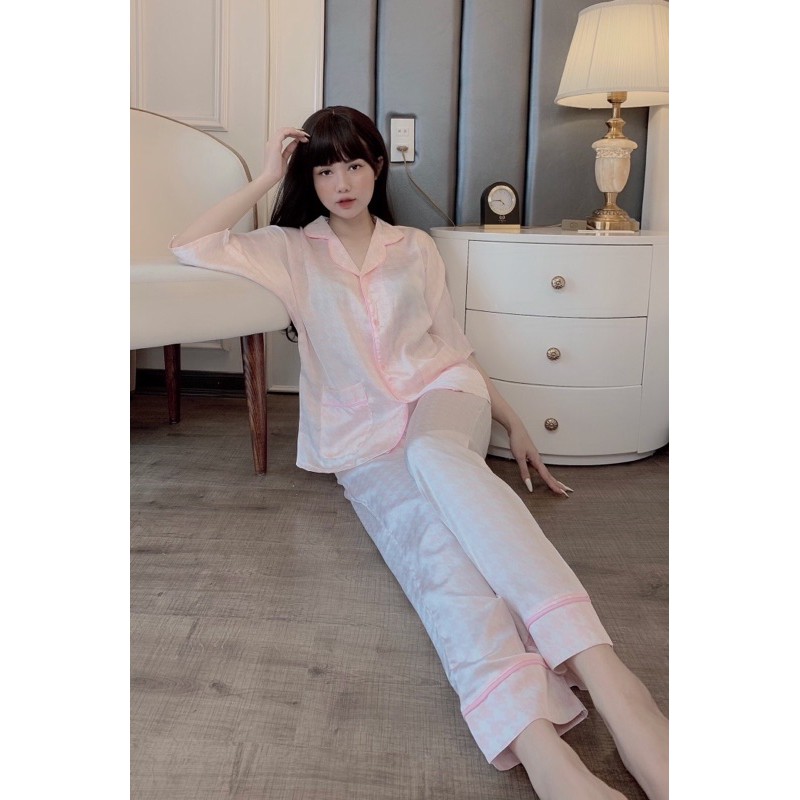 Bộ lụa tay lỡ quần dài from cánh dơi tiểu thư cực xinh | BigBuy360 - bigbuy360.vn