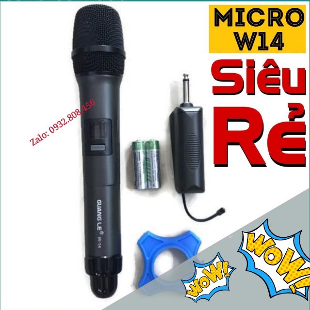 MICRO KARAOKE KHÔNG DÂY SUBOS W14