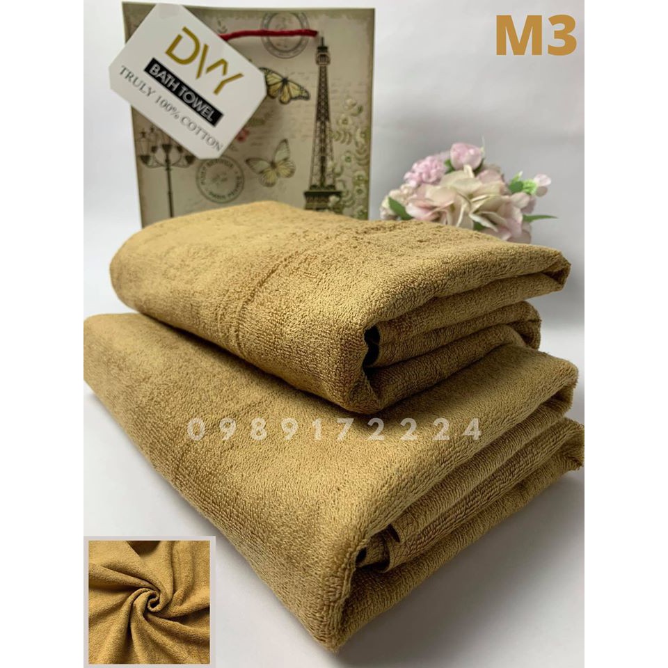 Khăn Tắm 65x135cm 100% Cotton, khăn mềm mại, thấm hút tốt, dệt lì, không xù lông, không phai màu khi sử dụng