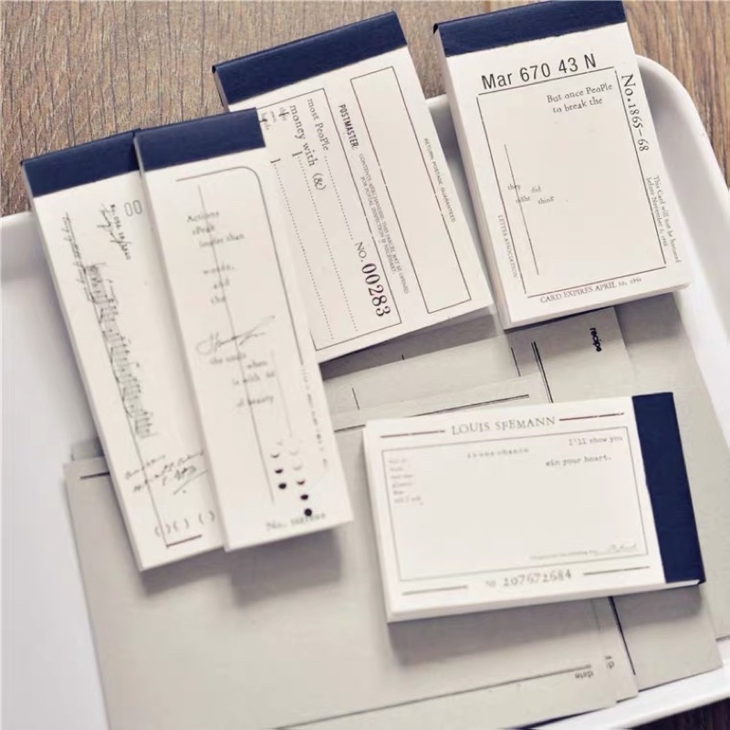 [VS01] set giấy tem vé ticket cổ điển vintage trang trí sổ bullet journal winzige