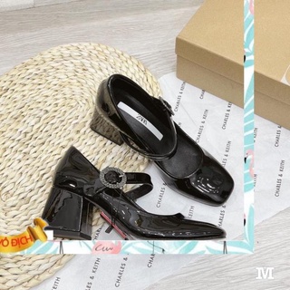 Giày Cao Gót Nữ, Giày Zara quai ngang khuy đá fullbox