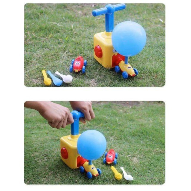 LOẠI ĐẸP-   Đồ chơi 2 xe hơi bóng bay, bơm bóng đua xe, phát triển khả năng vận động và tư duy của trẻ (Không cần pin)