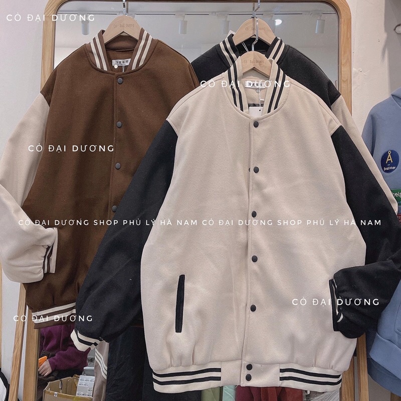 áo bomber vải dạ trơn