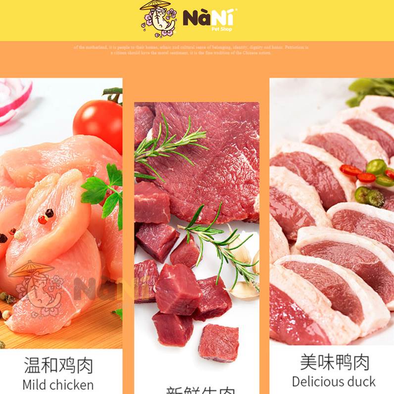 Xúc xích cho chó mèo đủ 3 vị Gà Heo Vịt - Xúc xích thưởng cho cún miu cực hấp dẫn - Nà Ní Pet Shop