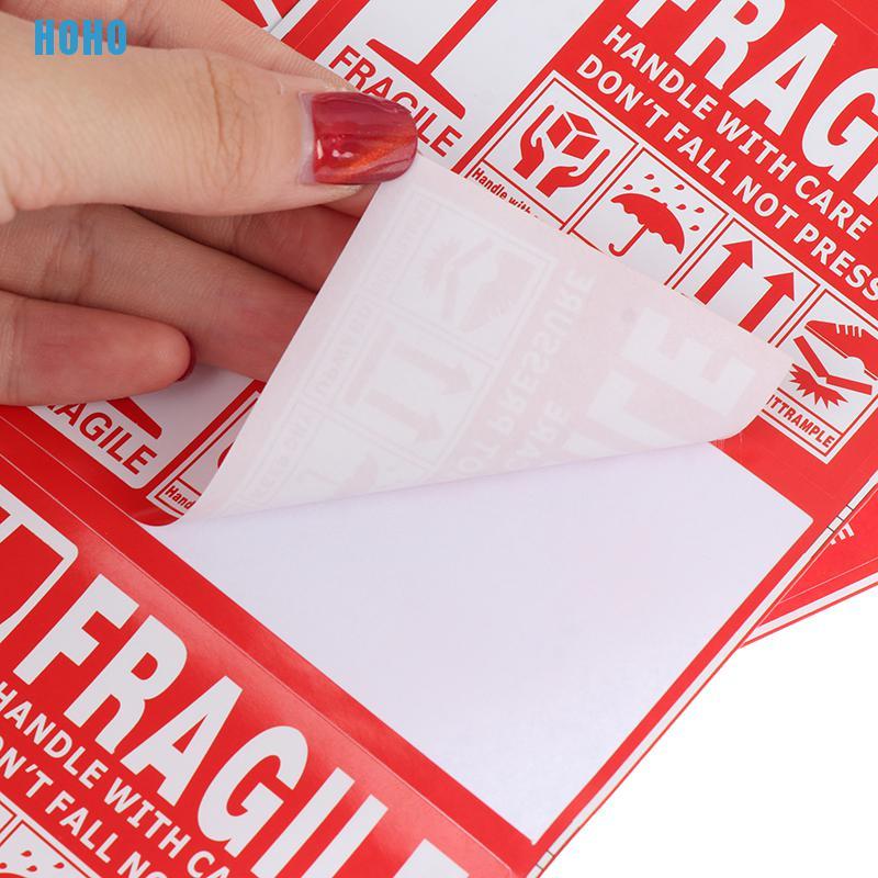 Set 100 Nhãn Dán Cảnh Báo Fragile 9cm X 5cm