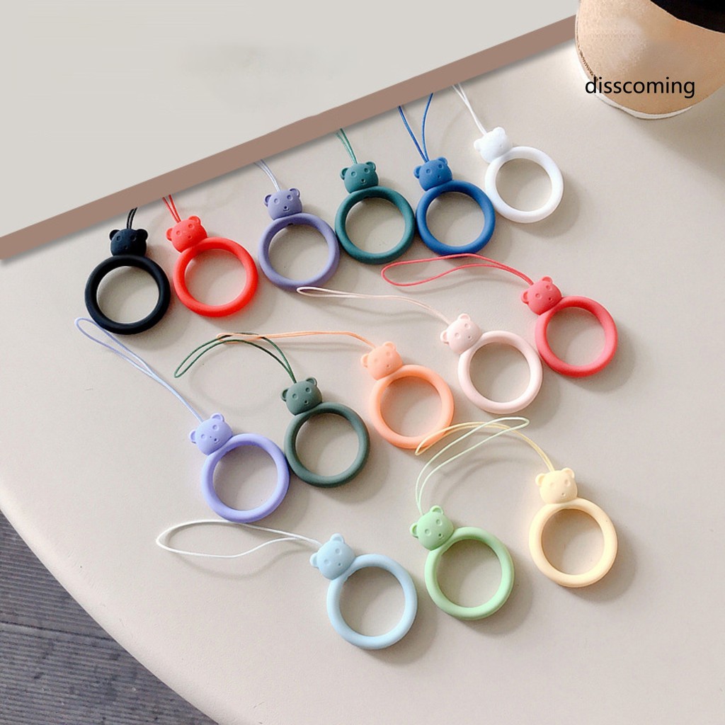 Bộ 2 Móc Xỏ Ngón Tay Bằng Silicon Hình Gấu Hoạt Hình Thông Dụng